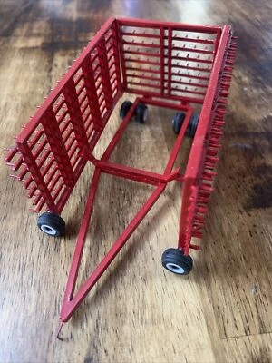 1/64 custom red 80ft drag harrow farm toy  - Image 1 of 2