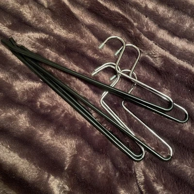 Hosenbügel Metall gummiert 5 stück  - gebraucht, sehr guter Zustand - Bild 1 von 3