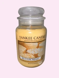 Yankee Candle Buttercream Large Jar Candle 22 Oz white label discontinued - Picture 1 of 5