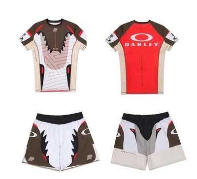Albino and Preto X OAKLEY Rash Guard LS & Short Set Bjj No Gi Kimono - Image 1 of 4