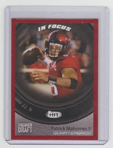 PATRICK MAHOMES II Texas Tech 2017 SAGE HIT In Focus RED Rookie Card #43 SP RC - Picture 1 of 2