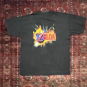 Camiseta Nintendo The Legend of Zelda Ocarina of Time Algodón Negra L Sin Usar - Imagen 1 de 7
