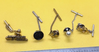 5 broches de pasador con cadena dorada: perla, locomotora, clavija de agudos, camafeo ++ Foto 1 de 4