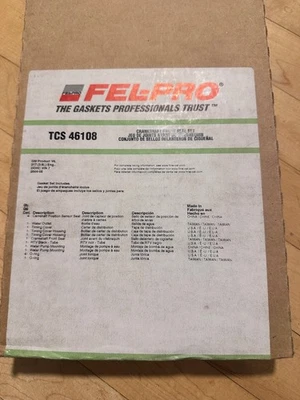 NUEVO en CAJA SELLADA Fel-Pro TCS 46108 Juego de juntas de cubierta de distribución GMC 3,6 L, 30,L, 2,8 Foto 1 de 2