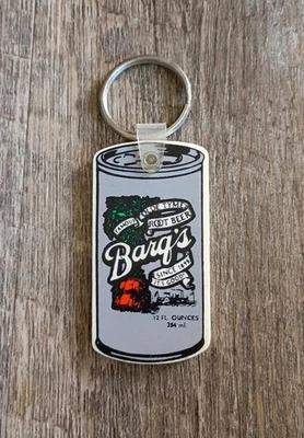 Vintage BARQ'S ROOT BEER Rubber Key Chain Fob - Image 1 of 2