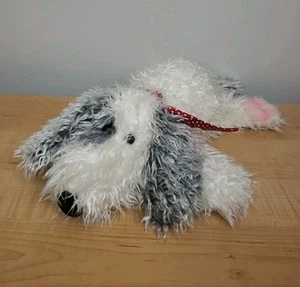 Hallmark Inglés Oveja Perro Peluche Blanco Gris Peludo Rosa Patas Acolchadas 20" Colocación - Imagen 1 de 15