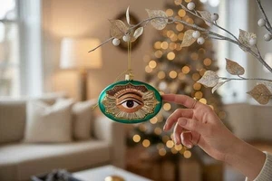 John Derian Christmas Tree Glass Eye Keepsake Ornament NIB 2025 - Picture 1 of 4