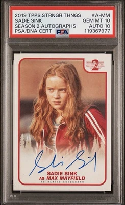 2019 Topps Stranger Things Max Mayfield Sadie Sink ROOKIE Auto PSA 10/10 RARE - Image 1 of 2