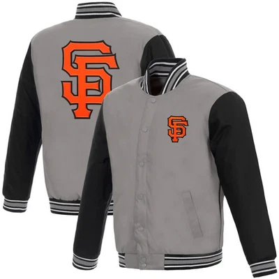 San Francisco Giants Two-Tone Reversible Fleece Jacket (733gry/blk) - Image 1 of 4