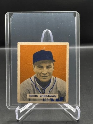 1949 BOWMAN!  MARK CHRISTMAN!  WASHINGTON SENATORS!  #121   LOW GRADE - Image 1 of 2