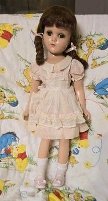 Arranbee R&B Nancy Lee Nanette Doll Dress Brunette Braids Composition 17 in - Image 1 of 4