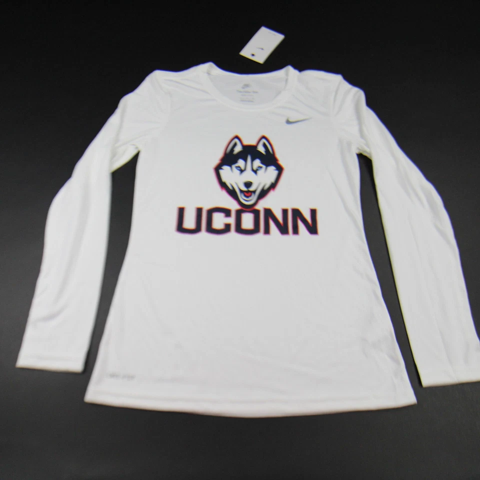 UConn Huskies Nike Dri-Fit Long Sleeve Shirt Women's White New - Image 1 of 1