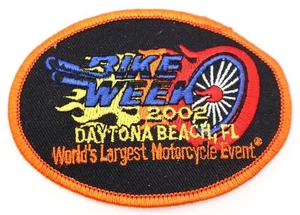 2002 DAYTONA BEACH Annual Bike Week Iron On Patch - Picture 1 of 4