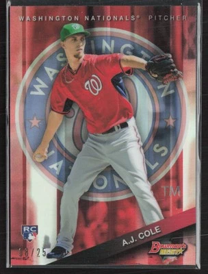 2015 Bowman's Best #80 A.J. Cole Orange Refractor #/25 - Image 1 of 2