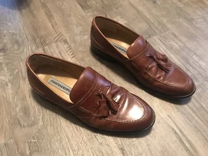 Mocasines Johnston & Murphy Borla Zapatos para Hombre Talla 10M Cuero Marrón Bronceado Sin Cordones - Imagen 1 de 10