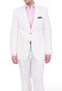 Traje de verano Arthur negro blanco lino frente plano dos botones 60R 56W - Imagen 1 de 5