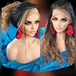 Braided wigs, 100% handmade, long braids  gorgeous,  Micro Millions Braids - Picture 1 of 16