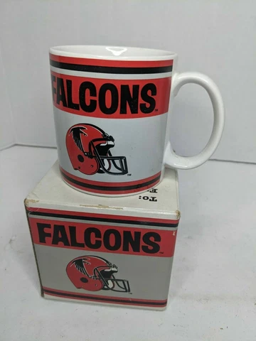Vintage NFL Football Russ Berrie & Co Coffee Mug CUP Atlanta Falcons USED Cover
