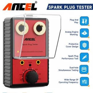 Dual Hole 12V Ancel Spark Plug Tester Ignition Plug Analyzer Diagnostic Detector - Picture 1 of 16