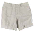Liz Claiborne Lizwear 100% Linen Shorts Womens 10 Beige 31x7
