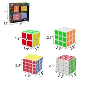 Lot of 4 Speed Cubes New 2x2,3x3,4x4,5x5 Tweaking Toy Magnetic - Picture 1 of 1