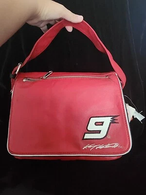 Cartera Nascar Roja #9 Kelsey Kahne Wilson Cuero Genuino  Foto 1 de 4