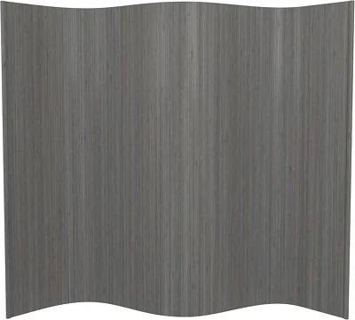 6 pies Pantalla alta de bambú ondulada - gris Foto 1 de 4