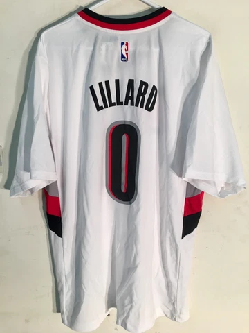 ADIDAS NBA PORTLAND TRAILBLAZERS "RIP CITY" JERSEY DAMIAN LILLARD WHITE MEN'S 2X Cover