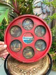 1976 Vintage Old Rare Bicentennial Adv Tin Beer Serving Round Tray Plate - Picture 1 of 14