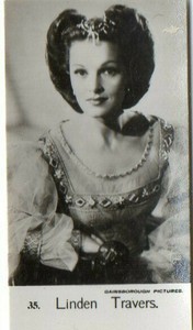 #35 Linden Travers 1949 De Beukelaer Cookies (Belgium) Film Star Card