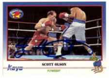 Scott Olson Autograph - 1991 Kayo Boxing Card 