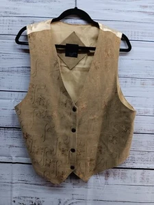 Agapo Collection Vest  Women's XL Brown Floral Embroidered Leather Western - Picture 1 of 5