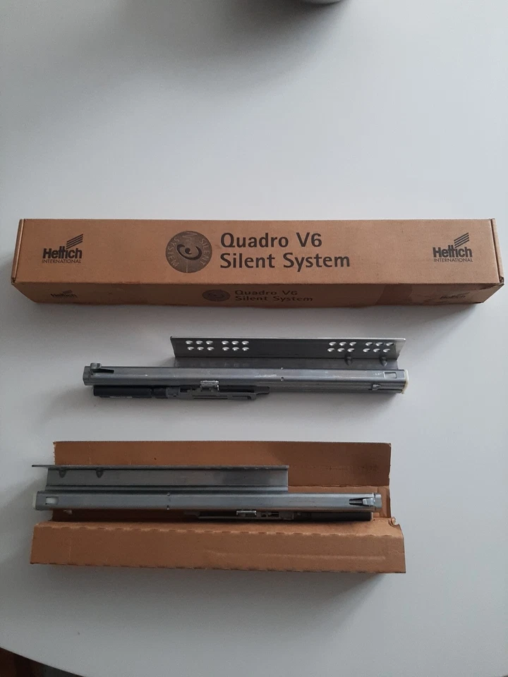 HETTICH guida x Cassetti Quadro V6 Silent System 280 Mm. Nuove - Immagine 1 di 4