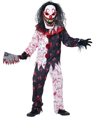Chuckles the Krazy Klown Clown Scary Circus Fancy Dress Halloween Child Costume - Image 1 of 2