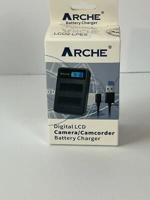 Arche battery charger Digital LCD Camera Camcorder Battery Charger LCD2 LPE5 - Image 1 of 4