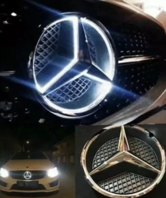 2015-2019 Mercedes Benz Front Star LED Emblems White Light Deep Dish GLC GLE GLS - Image 1 of 4
