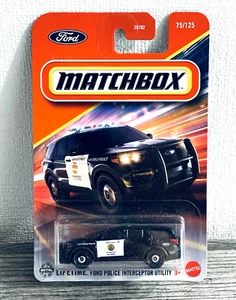 DEPARTAMENTO DE POLICÍA DE SAN DIEGO 2023 FORD EXPLORER POLICÍA INTERCEPTOR NUEVO CAJA DE CERILLAS FUNDIDO A PRESIÓN - Imagen 1 de 6
