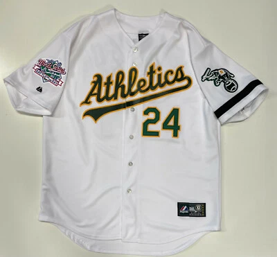 JERSEY MAJESTUOSO RICKEY HENDERSON 1989 SERIE MUNDIAL OAKLAND A XL Foto 1 de 4