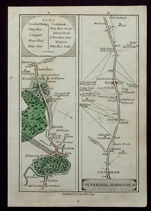 WINDSOR, ETON, COLNBROOK, SALT HILL, original antique road map, CARY, 1790 - Picture 1 of 4