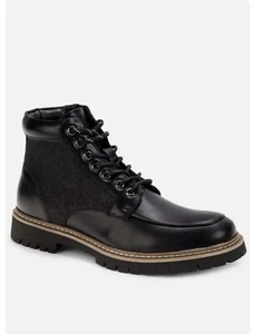 STEVE MADDEN Faux Leather Trim Combat Boots Size9.5 - Picture 1 of 6
