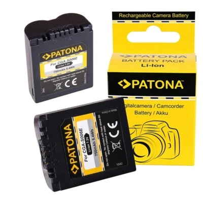 PATONA 2x Akku für Panasonic Lumix DMC-FZ50 FZ7 FZ8 CGR-S006 DMC-FZ30BB DMC-FZ30-S