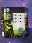 Oem Original Lot Of 3 Hp 564Xl - Black Ink 2 Boxes - New Expired 10/2016