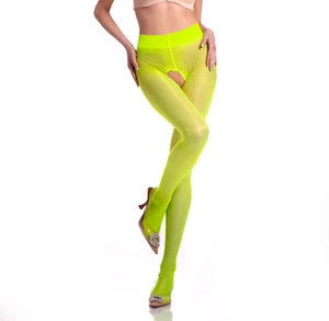 Amour Hip Gloss Open Gusset 20 Den Sheer Shiny Pantyhose - Picture 1 of 55