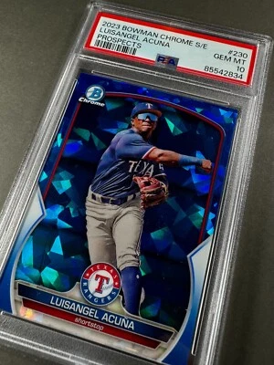 (PSA 10) 2023 Bowman Sapphire Prospects #230, Luisangel Acuna - Image 1 of 3