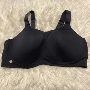 Livi Active 46DD Sports Bra Black Molded No Wire Back Closure Lane Bryant - Picture 1 of 7