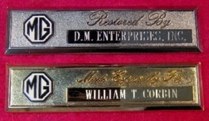 MG - CUSTOM ENGRAVED DASH PLAQUE - Picture 1 of 1