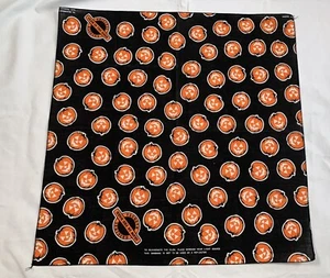 New Glow in the Dark Pumpkin Jack O Lantern Bandana 21 x 20.5 Halloween - Picture 1 of 4