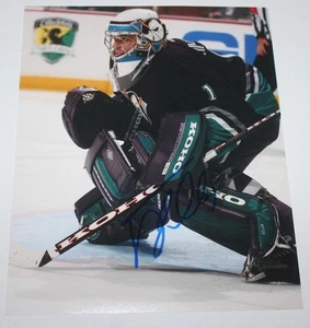JONAS HILLER SIGNED 8X10 PHOTO ANAHEIM MIGHTY DUCKS THROWBACK COA - Picture 1 of 1