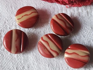 Lot 5 boutons anciens en celluloid art deco 1,3 cm ref 2149 - Picture 1 of 1