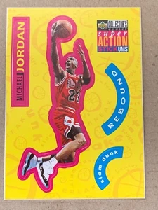 1996-97 COLLECTOR'S CHOICE STICK UMS: MICHAEL JORDAN #S30 UNPEELED STCKER CARD - Picture 1 of 2